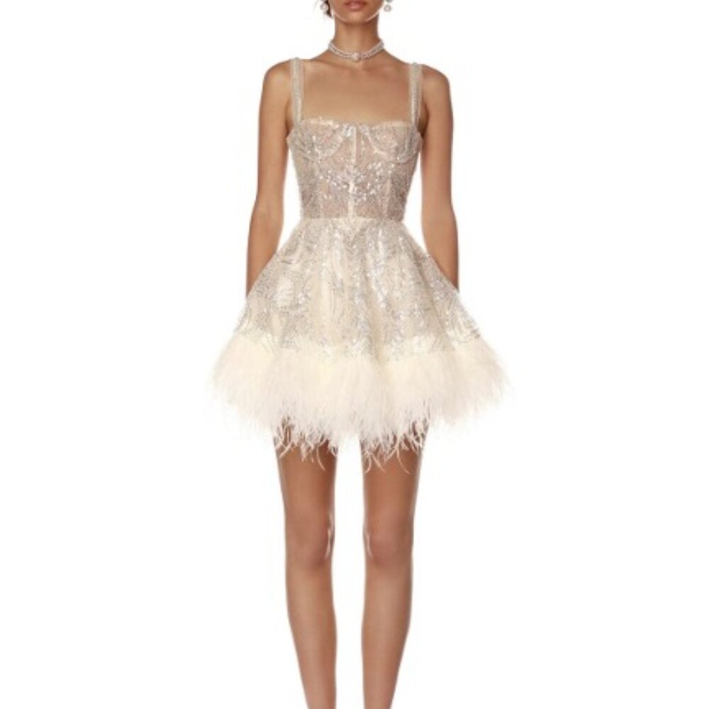 Bronx and Banco Mademoiselle Beaded Mini Dress (XS)